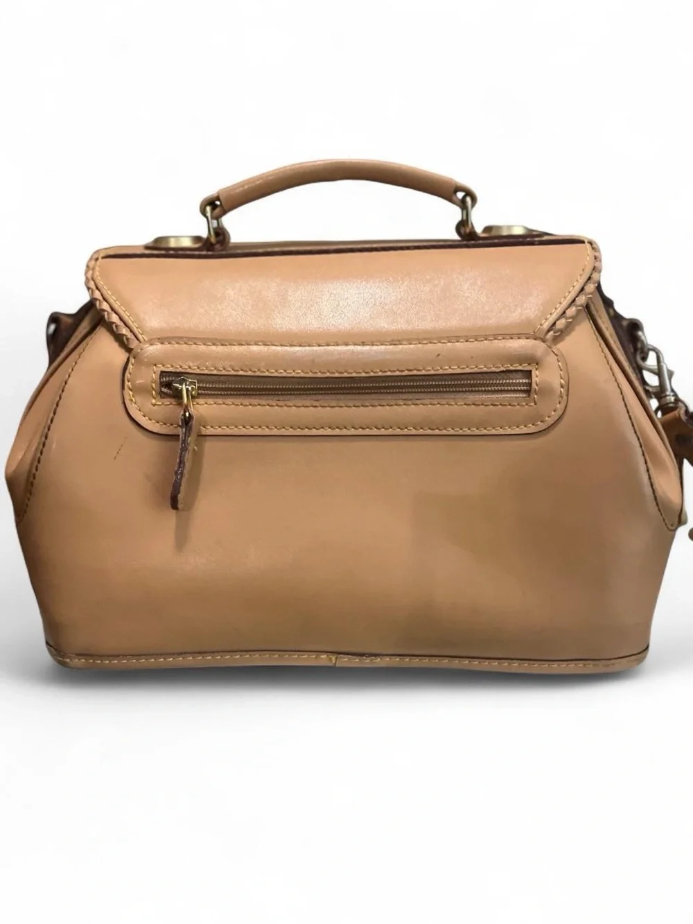Dooney and Bourke Green and Tan Women's Top-Handle Satchel